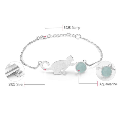 Playing Cat Bracelet in S925
