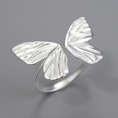 Adjustable Butterfly Ring in S925
