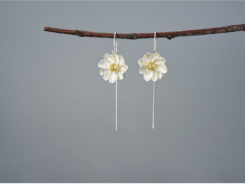 Jasmine Flower Dangle Earrings in S925