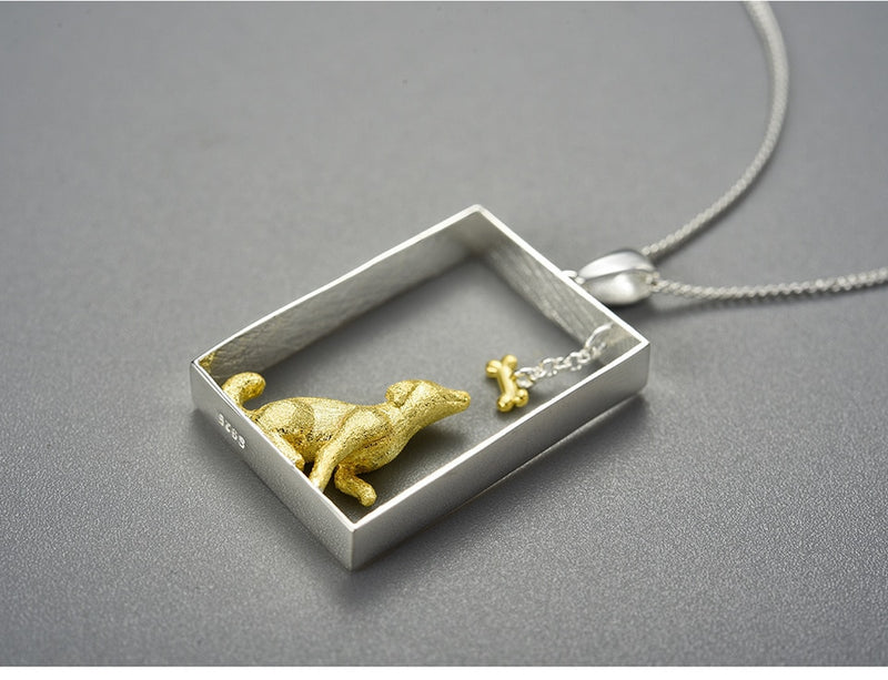 Dog and Bone Necklace S925